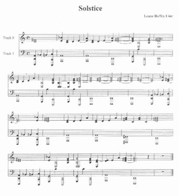 Sheet music, Solstice, Leane Roffey Line